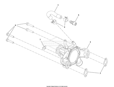 Engine Group - Water Pump Diagram and Parts List for 076650-02  Briggs and Stratton Generator